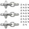 Niuhong 3 Pcs Fibbia Connettore Moto pelle gilet fibbie Biker Vest Chiusura Clip Supporto Per Clip In Pelle Abbigliamento Blusa Giacca Fai Da Te Accessori Per Cucire Ganci (B)