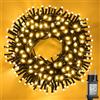 JTSIOV Luci Natale Esterno 10M 100 LED, Luci Albero di Natale con 8 Modalità, Memoria Integrata, IP44 Impermeabile per Decorazioni Natalizie Casa, Giardino, Finestre, Balcone