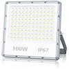 TOPAUBUB Faretto LED da Esterno 100W, Fari a LED da Esterno 10000LM 6500K Bianco Freddo Impermeabile IP67 per Faro Giardino(1 Pezzi)