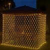 NLIGHTING Tenda Luminosa LED Caldo, 216 Luci 3x2m IP44 Esterno e Interno Decorativa con 8 Modalità, Timer e Memoria, Prolungabile fino a 4 Reti Ideale per Gazebo, Giardino, Terrazza, Feste e Natale