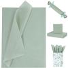 Larcenciel Carta Velina Verde Salvia, 60 Fogli di Carta Velina per Imballaggio e Sacchetti Regalo, Confezioni Regalo Verde Matcha per Compleanni, Matrimoni, Anniversari, Natale, DIY, 50 x 35 cm