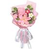 Luckwaii Bouquet di tulipani artificiali all'uncinetto, regali per donne, decorazioni floreali conservate fatte a mano, tulipano finto rosa lavorato a maglia, per festa della mamma, matrimonio