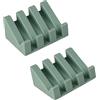 Ygapuzi Dispenser di sapone in silicone con doccia drenante a cascata obliqua porta sapone vassoio per una facile pulizia del lavandino Accessori da bagno Cucina Tappetini sapone (Verde Ecologico)