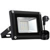papasbox Proiettore LED Esterno 30W, 2000LM Luce Bianca Calda 3000K, IP65 Impermeabile Faretto LED con Spina EU, Alloggiamento in Alluminio per Giardino, Terrazza, Sicurezza Esterna