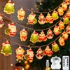 VEEKAY Stringa di Luci Decorative Natalizie,3.8 M,25 LED,Funzionamento a Batteria,8 Funzioni,Decorazione Natalizia con Funzione Timer,Catena Luminosa a Batteria LED Stringa Luci,Luce Bianca Calda