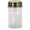 LED Universum - Lume funerale a LED, bianco, funzionamento a batteria, in plastica con effetto tremolante, resistente alle intemperie, IP44, altezza 12 cm, candela commemorativa (bianco, 1 pezzo)
