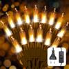Ciskotu Luci Albero di Natale Bianco Caldo, 8.85M 50LED Luci Natalizie Esterno e Interno IP44 Impermeabile con Spina, Decorazioni Natalizie per Giardino, Casa