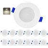 Leselux Faretti LED da Incasso per Cartongesso, 4W 370LM Faretti LED Soffitto Bianco Naturale 4000K, Diametro Foro 65-85mm, 25mm Ultrasottili, IP44 Faretto da Incasso per Bagno Cucina, Set di 12