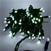 Luccika, Stringa LED Professionale MaxiLed 8mm con Flash, Catena Luminosa per Esterni ed Interni (Bianco Freddo, Cavo Verde, 10 Metri, 100 LED)