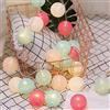 NIWWIN 3M 20 LED luminosi palline di cotone luci stringa festa di natale camera da letto luci per tende compleanno halloween illuminazione di nozze baby room regalo romantico arredamento (Multicolore)