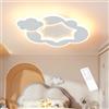 ZEKEI Lampada da soffitto per cameretta dei bambini, 45 cm, con telecomando, 42 W, a LED, dimmerabile, 3000 - 6000 K, lampada a nuvola per bambini