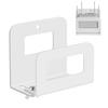mimzemamz Porta Router da Parete Armadio Porta Modem da Parete Supporto Multifunzionale per Router,Power Strip e Wifi,Adatto Ad Altri Ambienti Come Soggiorni Camere,1 Bianco