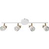 Arte Lamp Faretti LED Soffitto Orientabili 4 Luci in Materiali Curati con Finitura Neutra per Cucina Soggiorno Ingresso Corridoio con Luce Mirata per Interni Moderni