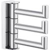 Angle Simple Gancio per asciugamani da bagno, in acciaio inox SUS 304, pieghevole, da parete, cromato lucido