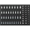 Vigor inserto in gommapiuma 1/1 per interni Torx, XZN e esagonale e inserti per chiave a bussola Ribe, 64 pezzi, 1 pezzi, V2837