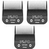 ZATEIRL Confezione da 3 Lame di Toelettatura 3-3/4FC Staccabili per Cani - Lama in Acciaio da 1/2 Pollice (13 mm) - Compatibile con Andis, Oster A5, Wahl KM-10, Moser, Heiniger - Nero