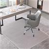 BesWin Tappetino per sedia da ufficio 90 x 120 cm, in plastica trasparente, protezione per moquette a pelo basso, spessore 2,2 mm, antiscivolo, per pavimenti in moquette, facile scorrimento e piatto