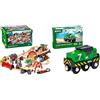 BRIO 33052 - Set Ferrovia Deluxe & 33214 - Locomotiva per Treno Merci A Batterie, Treni-Vagoni-Veicoli, età Raccomandata 3+