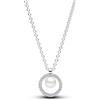 PANDORA Timeless Collier in argento Sterling con perla coltivata d'acqua dolce trattata bianca e zirconi cubici trasparenti, Collier