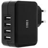 aiino italian ideas aiino - Wall Charger I Carica 4 Dispositivi Contemporaneamente I Portatile I Output 4,8 A I Compatibilità Universale I Alimentatore da Muro - Nero