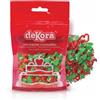 dekora - Confetti di Zucchero Mix Natale 100g - Sprinkles per Torte e Cupcake - Decorazioni Natalizie Rosse e Verdi - Senza Glutine, Senza Lattosio, Adatte ai Vegetariani