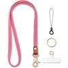 MORSUNBELA Porta Badge da Collo Cordino per Cellulare Portachiavi Rosa Acceso | 48 cm Stirata Porta Badge da Collo Cordino Portachiavi Lungo Insegnanti Laccetti per Telefono Chiavi Permesso di Lavoro