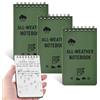 heavenlife Taccuino Tascabile Impermeabile, Blocco Note per Tutte le Condizioni Atmosferiche, Confezione da 3 Block Notes Piccoli,Mini Blocco Note a Spirale per Registrazione Attività All'aperto (verde)