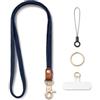 MORSUNBELA Porta Badge da Collo Cordino per Cellulare Portachiavi Blu Scuro | 48 cm Stirata Porta Badge da Collo Cordino Portachiavi Lungo Insegnanti Laccetti per Telefono Chiavi Permesso di Lavoro