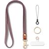MORSUNBELA Porta Badge da Collo Cordino per Cellulare Portachiavi Malva | 48 cm Stirata Porta Badge da Collo Cordino Portachiavi Lungo Insegnanti Laccetti per Telefono Chiavi Permesso di Lavoro