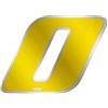 4R Quattroerre.it Numero Gara 0 Anodizzato, Giallo, 27 x 37 mm
