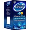 Manix Contact Plus: scatola di 24 preservativi per uomini, ultrasottili ed extra lubrificati per sensazioni intatti/diametro 53 mm