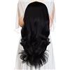 Kori Koli Parrucca da 61 cm, capelli lunghi ondulati neri con clip in fibra sintetica giapponese Kanekalon, extension per capelli da donna, 210 g (11#)