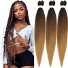 Xusuperb Pre Stretched Braiding Hair Ombre Marrone 30 pollici Lunghi Easy Braids Extension 3 Pack Color 1B/30/27 Knotless capelli intrecciati Soft Kanekalon Yaki Texture T1B/30/27#)