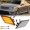 POPMOTORZ LED Luci laterali, 2 Pezzi LED Paraurti Anteriore Frecce Laterali Indicatori di Direzione con Canbus Senza Errori 2835 SMD per Mercedes W204 W204 C300 C350 C63 AMG 2008-2011, Trasparente
