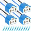 JAMHER 4 Pezzi H4 connettore cablaggio H4 HB2 9003 Presa per cablaggio faro 3pin scoket lampada auto per auto camion barca faro marino fendinebbia retrofit