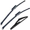 SHS wipers SHS - Spazzole tergicristallo per Citroen C4 Cactus 2010-2020, montaggio diretto, con getti di lavaggio integrati HY-098, 61 cm, 48 cm, 25 cm