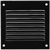 ABOUT VENT 100x100mm Griglia di Ventilazione in Acciaio Nero con Zanzariera - Griglie di Aerazione in Metallo