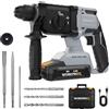 WORKPROX Martello perforatore a batteria 20V SDS-Plus, 2,0 J, Motore Brushless, 4 Funzioni, Batteria 4,0Ah, Ideale per Fai-da-te e Lavori Professionali