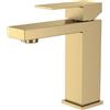 BuntHaus Rubinetto Lavabo Oro per Bagno, Rubinetto Monocomando con Miscelatore Acqua Fredda e Calda Regolabile, Aeratore Rimovibile