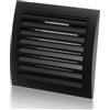 ABOUT VENT Ø 100mm Griglia Ventilazione in Plastica ABS Antracite con Zanzariera e Flangia - Griglie Aerazione Rettangolari