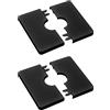 UFURMATE Copri Tubi da Parete, 2 Pezzi Piastre Decorative Quadrate in Plastica ABS Autoadesive Copri Piastre per Tubi Copri Tubi Decorativi per Doccia per Tubo di Diametro 22mm Decorazione Tubi (Nero)