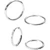 Purelei® Lovely Glitter Set di Orecchini da Donna - 2 Paia di Orecchini a Cerchio (dorati o argentati) - Piccoli Zirconi & Grandi Orecchini Semplici - Impermeabili, Ipoallergenici -, normale, Acciaio