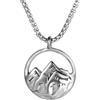 HIJONES Uomo Collana di Montagne Marine in Acciaio Inossidabile Vintage Hip Hop Punk Catena di Ciondoli Tutti i Gioielli del Maglione di Corrispondenza Argento
