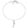 Louis Ciocchetti dal 1887 Bracciale Argento 925 con Corno Portafortuna, catenina colore oro Regolabile, Idea Regalo Uomo e Donna, Made in Italy