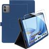 Heioloo Custodia per TECLAST Artpad Air 11 2025 Cover in Pelle Case, + [1 Pezzi] Vetro Temperato Pellicola Protettiva [Auto Svegliati/Sonno][Supporto Funzione ] [Anti-Scratch] Blu