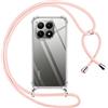 Pnakqil Cover per Xiaomi 15T 5G con Cordino, Trasparente Custodia con Laccio Tracolla Cellulare Girocollo Collana Protettiva per Xiaomi 15T 5G 6.83, Rosa
