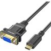 OIKWAN Cavo adattatore USB C a Serial (tipo C a Serial, C a DB9/RS232 femmina) Compatibile con dispositivi Mac OS, Windows, Android, Linux di tipo C