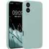 kwmobile Cover per iPhone 16 Plus Custodia - Back Case per Smartphone in Silicone TPU - Protezione Gommata - Menta