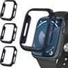 iVoler 3 Pezzi Cover Rigida PC per Apple Watch Series 9 8 7 45mm (Senza Pellicola Protettiva), Ultra Sottile Custodia Antiurto e Anti-Graffio Bumper Case, Blu Mezzanotte