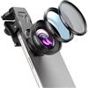 APEXEL HB100 Ultra Lente Macro HD per Cellulare con Filtro CPL e Starlight da 52 mm, Apertura F1.05 e Rivestimento AF, Obiettivo Macro per Smartphone Adatto per iPhone, Samsung e altri Smartphone